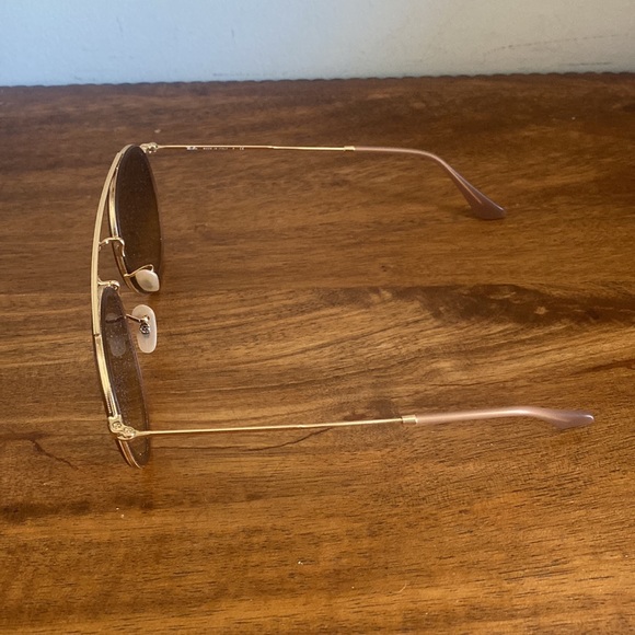 Ray-Ban 3647N Round Double Bridge Mirrored Sunglasses with Case. Gold/Br… - Picture 7 of 16